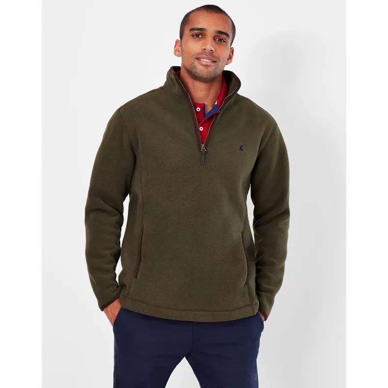 Joules Coxton Clean Look Fleece With Cord Trims - Heritage Green -2